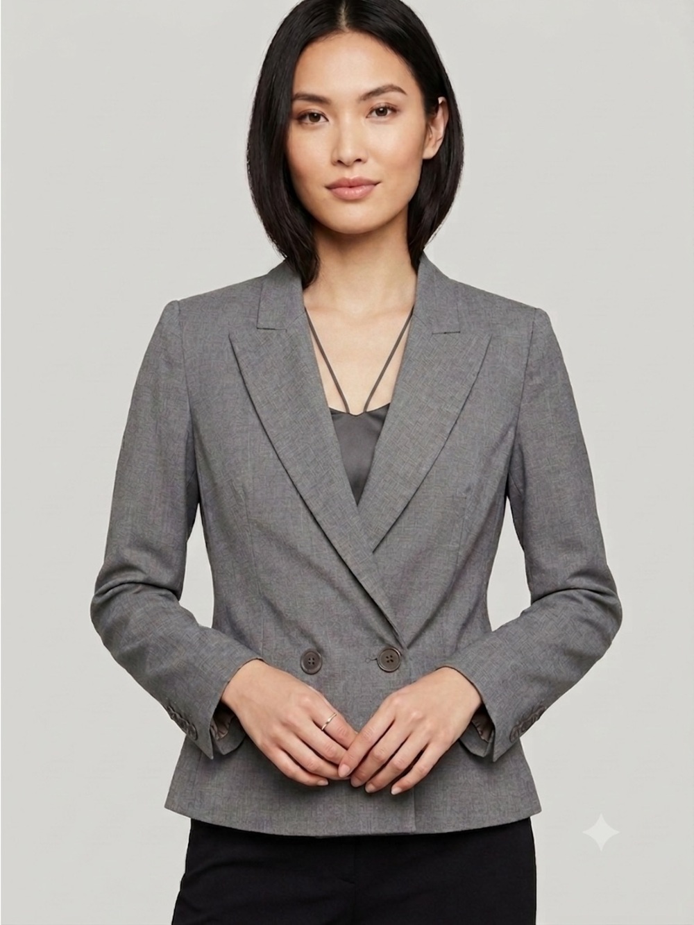 Womens Bcbg Natalie Blazer Wool Grey Size Small S